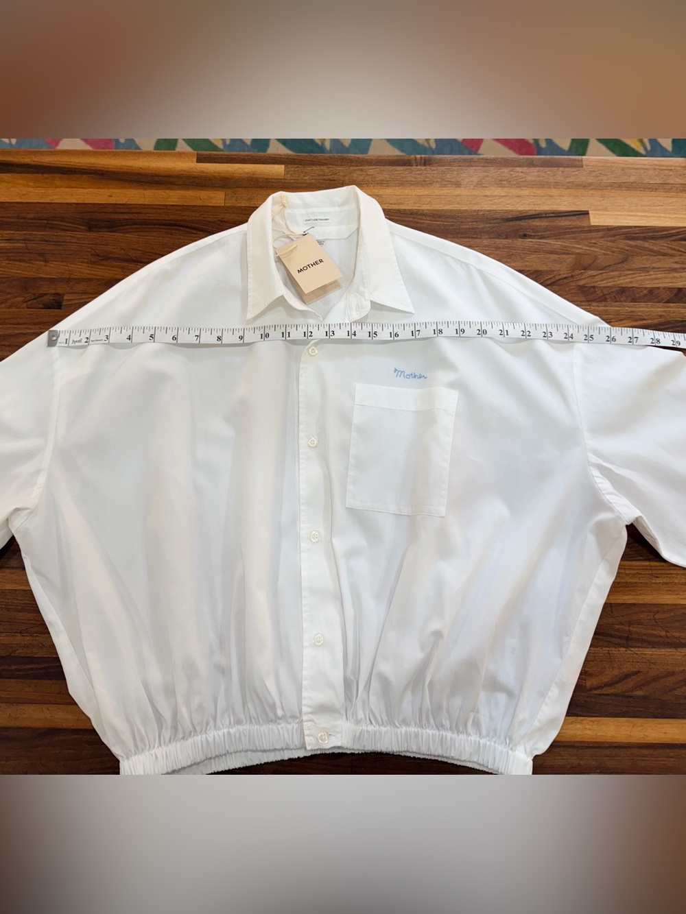 NWT - Mother The Scrunchie Frenchie Oxford Shirt - Small - Picture 11 of 15